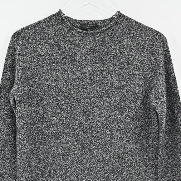 RAG & BONE Cashmere Sweater Dark Gray Charcoal Black Specked Crewneck Size XS - Picture 3 of 8